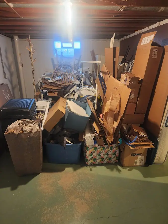 Roll-off dumpster container at job site for 15 Yard Dumpster Rental in Southside